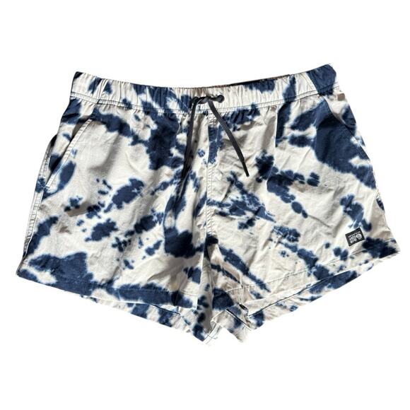 Mountain Hardwear Shorts Women's Medium Blue Ivory Tie Dye Chalkies Beach Swim - Picture 2 of 8